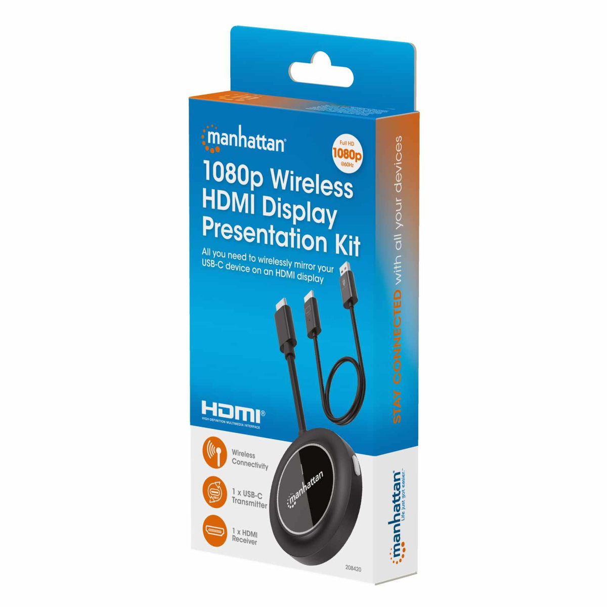 Kit de presentación de pantalla HDMI inalámbrica 1080p Packaging Image 2