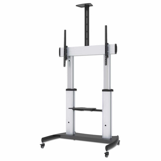 Soporte de Aluminio tipo Carrito de Alta Resistencia con Altura Ajustable para Pantallas Multimedia Image 1