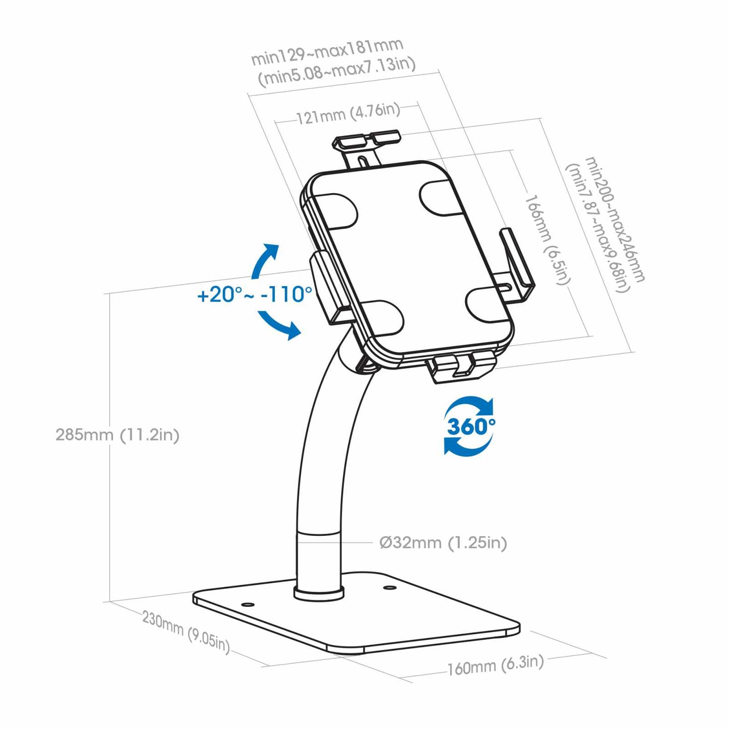 Soporte antirrobo de escritorio para Tablet o iPad Image 14