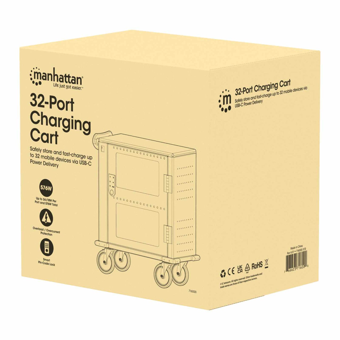 Gabinete de carga con 32 ptos USB-C (14") Packaging Image 2