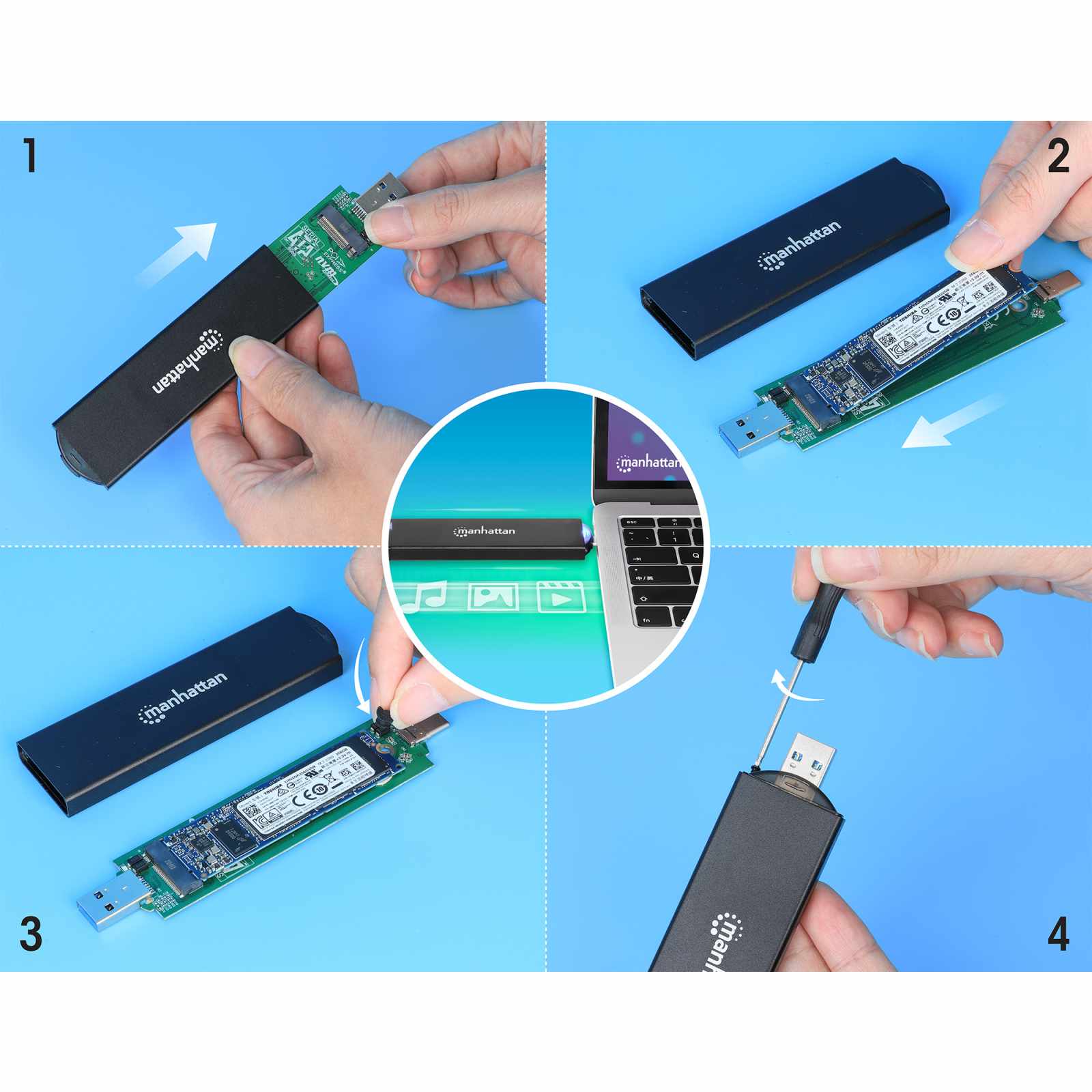 Gabinete USB a SDD M.2 NVMe y SATA Image 14