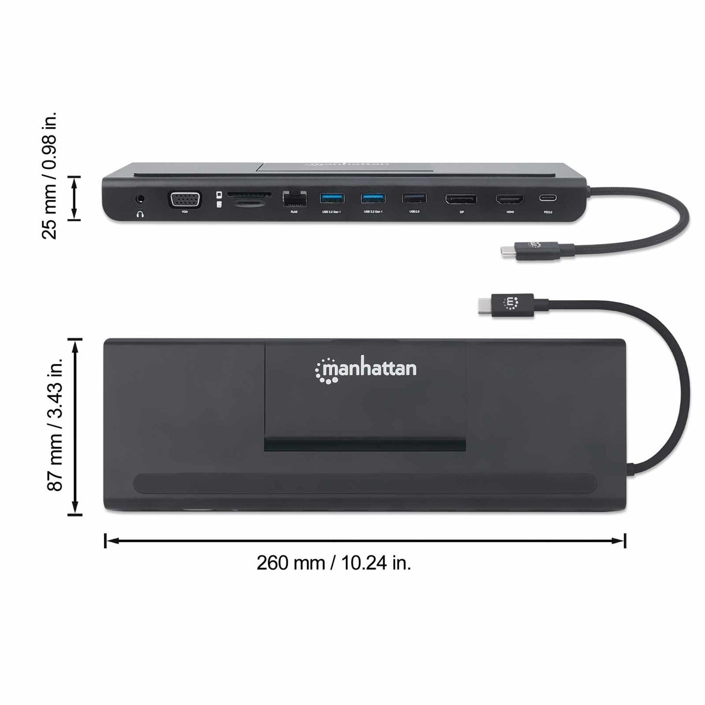 Docking station de USB-C a 11 puertos, para tres monitores, con MST Image 11