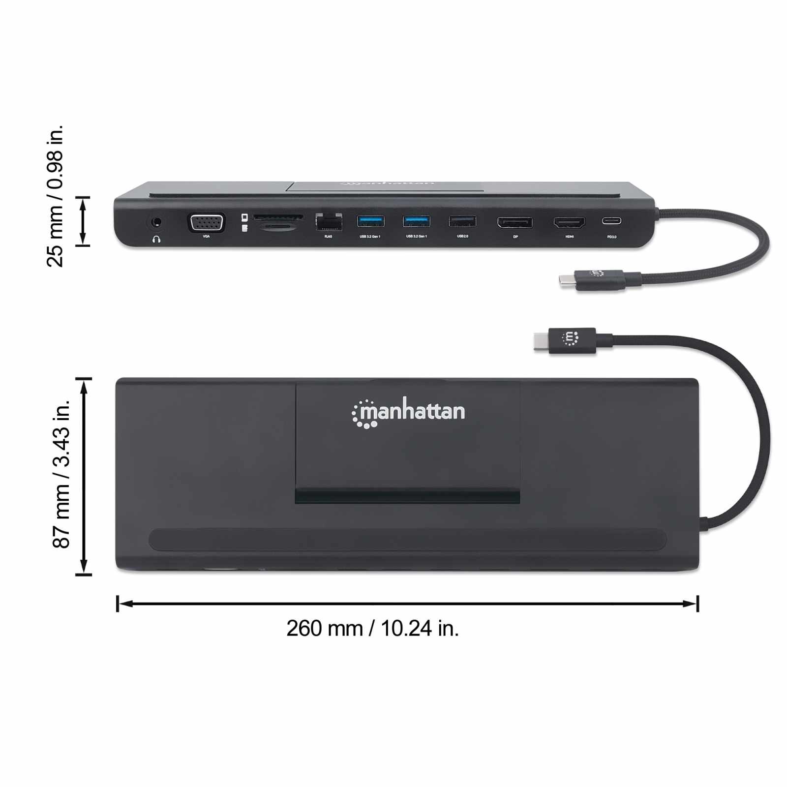 Docking station de USB-C a 11 puertos, para tres monitores, con MST Image 11