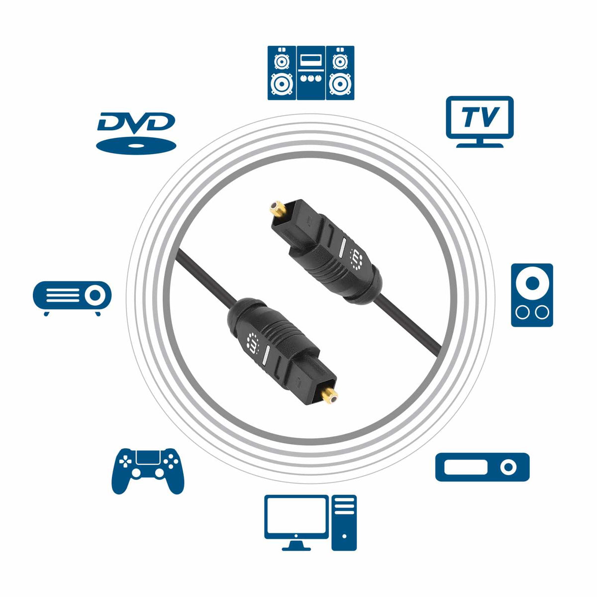 Cable de audio digital óptico Toslink Image 9