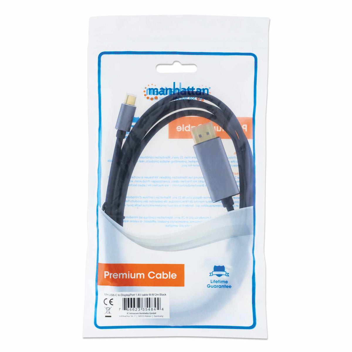 Cable Adaptador USB-C a DisplayPort 8K@60Hz Packaging Image 2