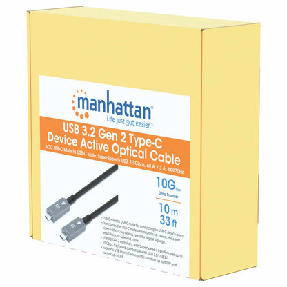 Cable USB-C de fibra óptica (AOC) USB 3.2 Gen 2, 4K@30Hz 60W / 3 A 10m Packaging Image 2