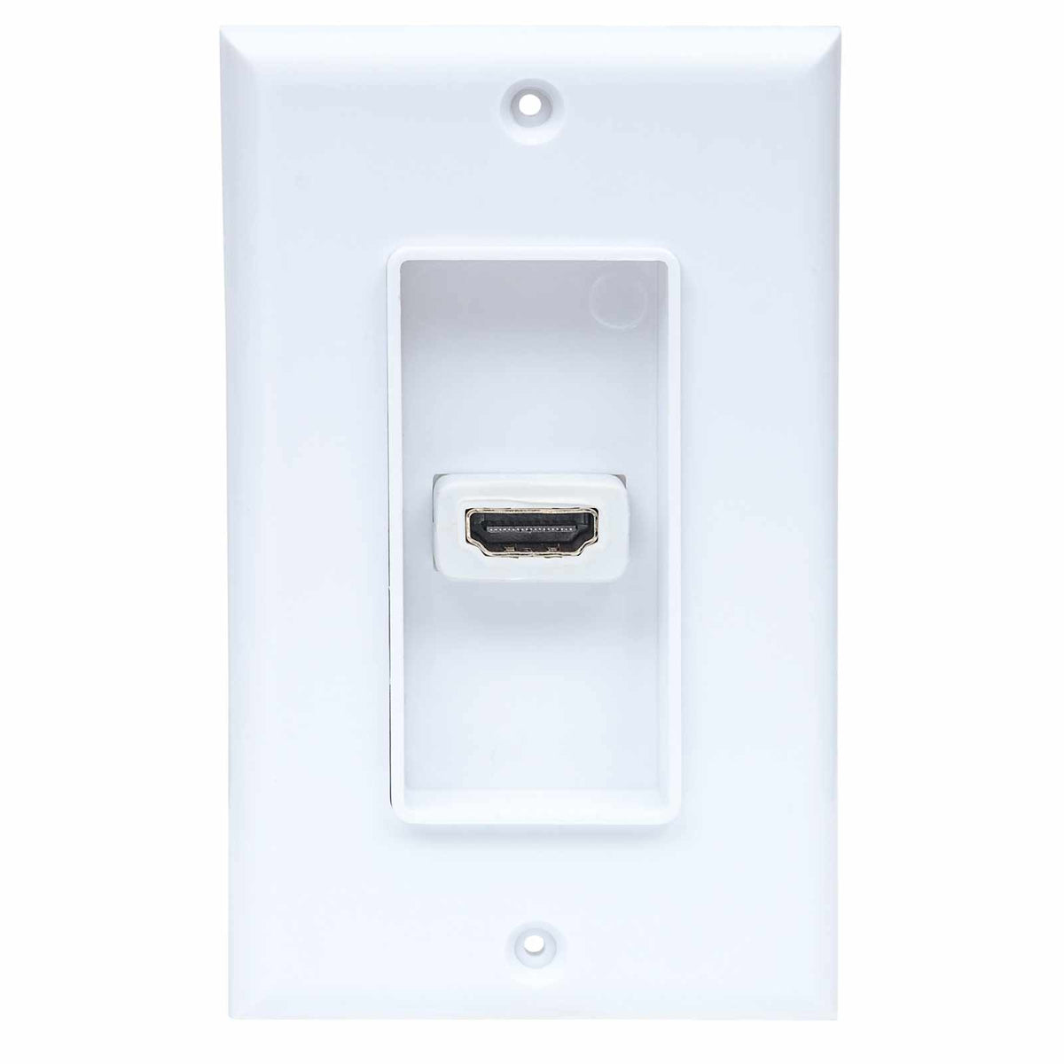 Placa de pared (faceplate) con cople HDMI de 1 puerto, blanco Image 4