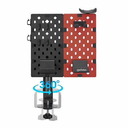 Soporte de escritorio con tablero organizador perforado y porta accesorios Image 4