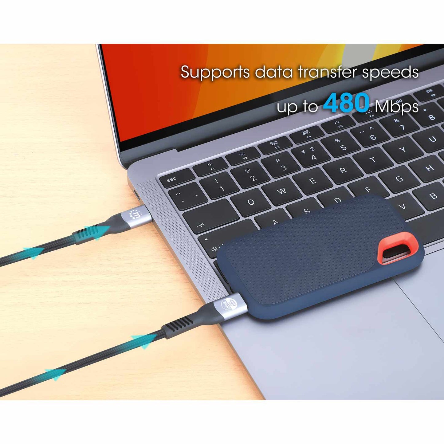 Cable USB V2.0 de USB C a C con PD 3.1 para carga de 240 W Image 8