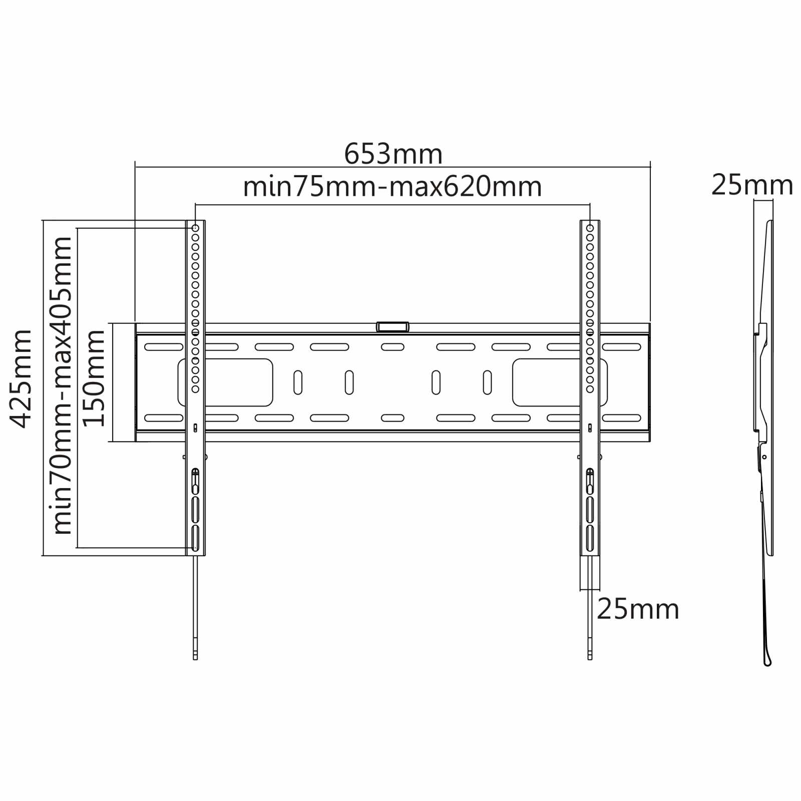 Soporte de Pared de Bajo Perfil y Alta Resistencia para Pantallas de 37" a 70" Image 7