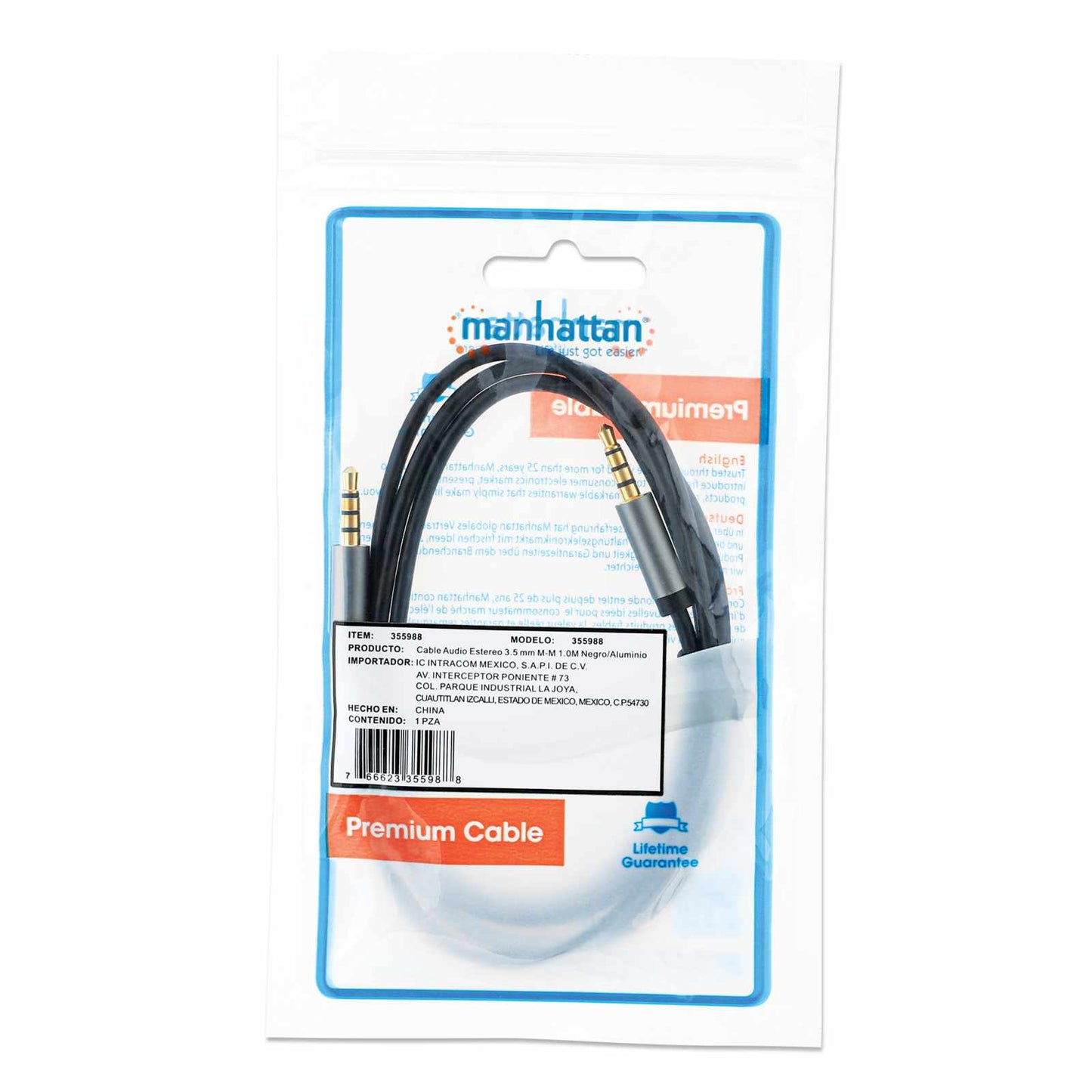 Cable Auxiliar de Audio Estéreo Packaging Image 2