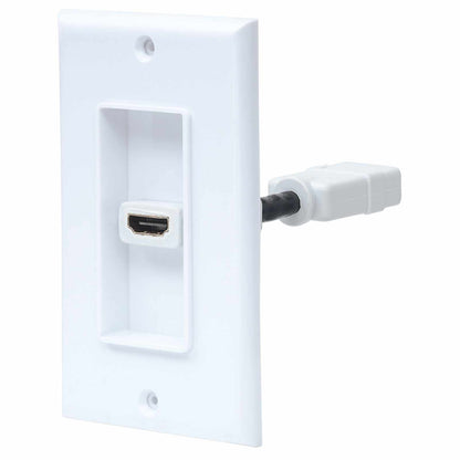 Placa de pared (faceplate) con cople HDMI de 1 puerto, blanco Image 1