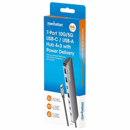 Hub de 7 puertos 10G/5G USB-C / USB-A 4+3 con Power Delivery Packaging Image 2
