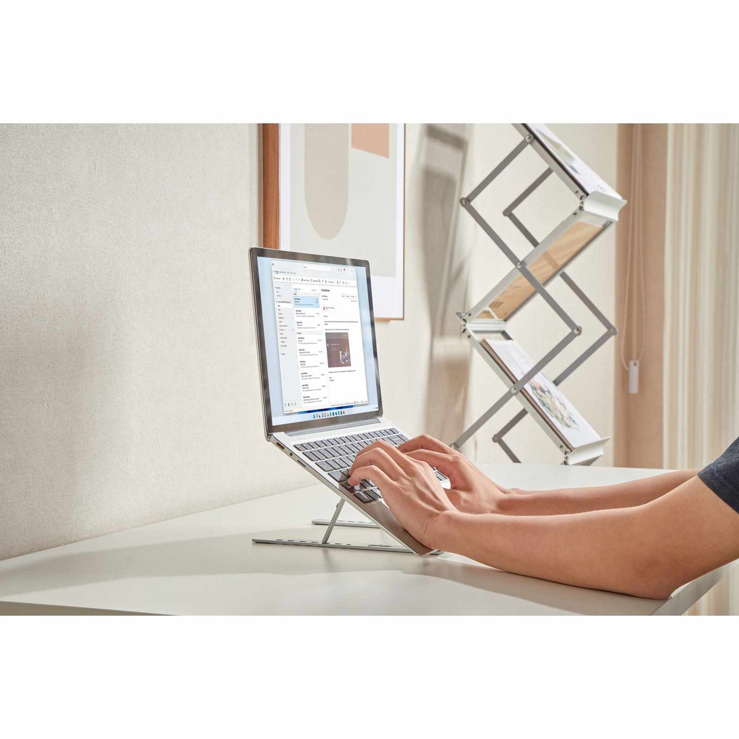 Soporte de aluminio para laptop o tablet con elevación ajustable, Premium Image 10