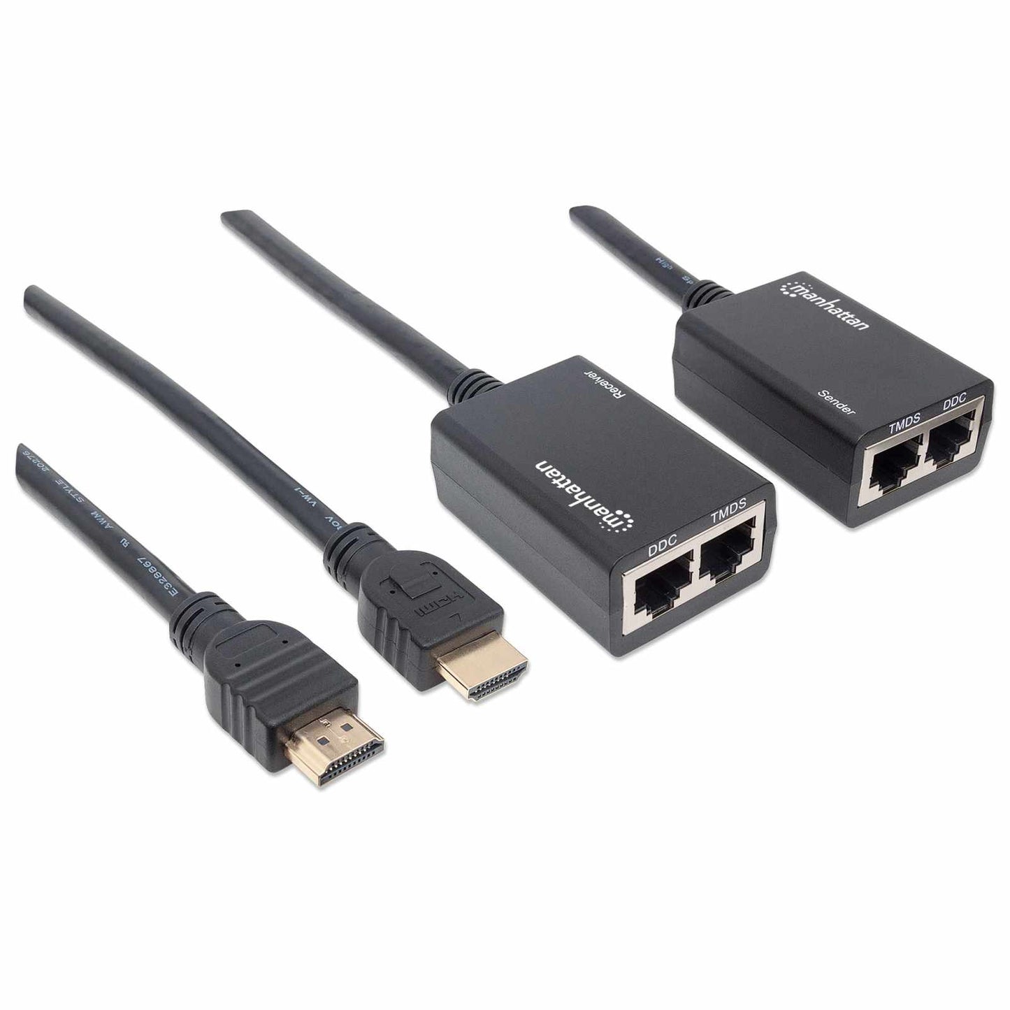 Extensor HDMI sobre Ethernet 1080p con cables integrados Image 3