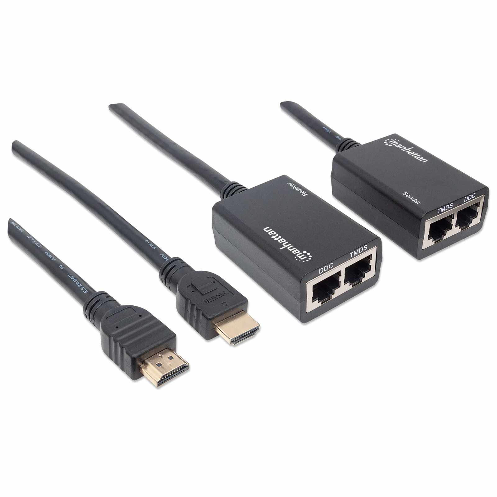 Extensor HDMI sobre Ethernet 1080p con cables integrados Image 3