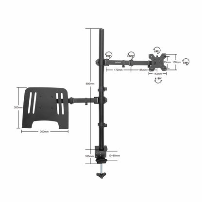 Soporte combinado de escritorio para laptop y monitor de 13" a 32" Image 12