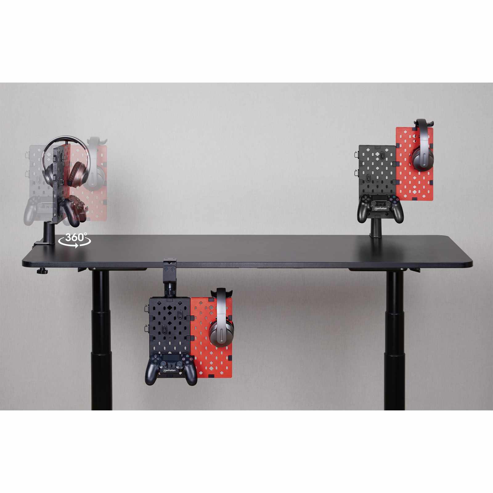 Soporte de escritorio con tablero organizador perforado y porta accesorios Image 13
