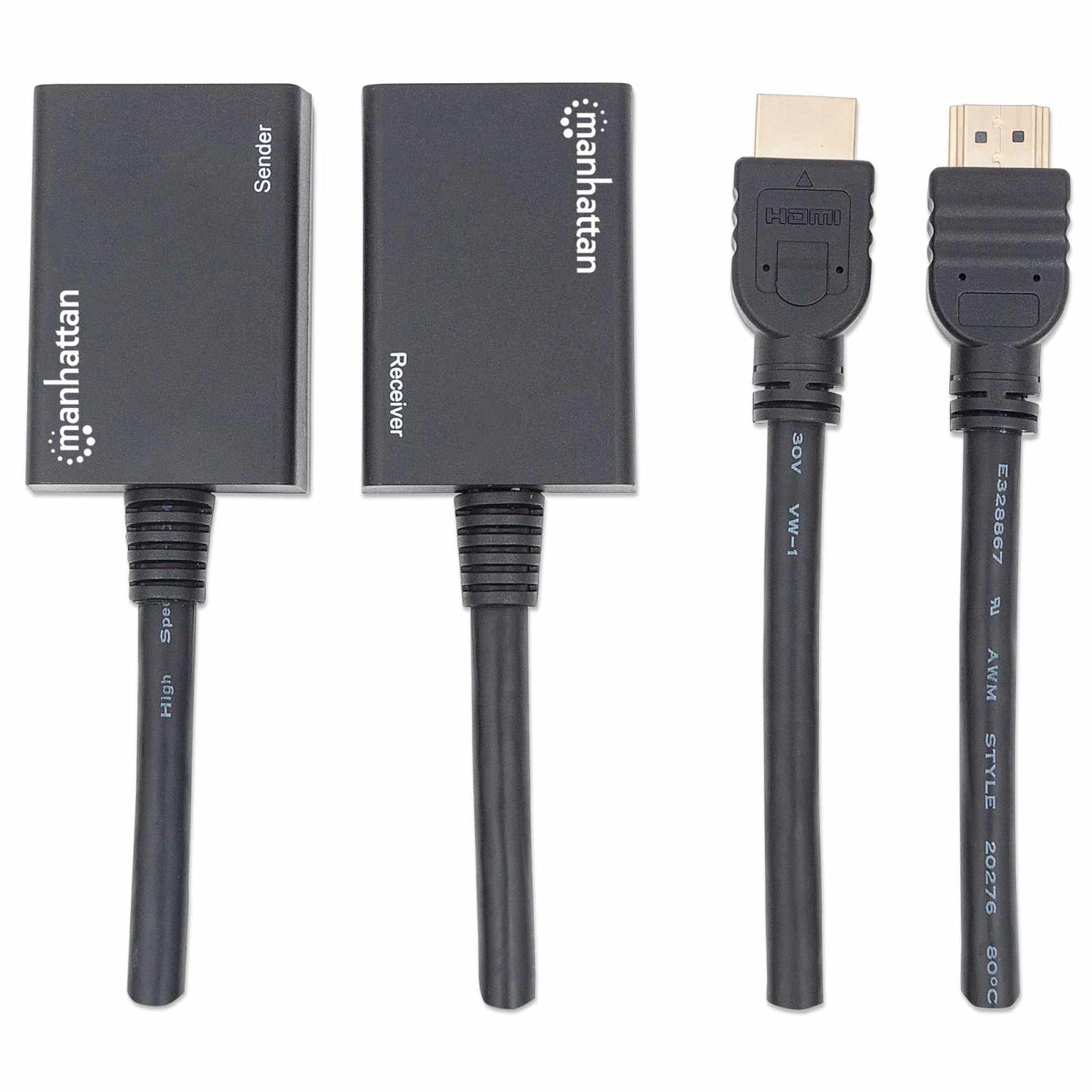 Extensor HDMI sobre Ethernet 1080p con cables integrados Image 5