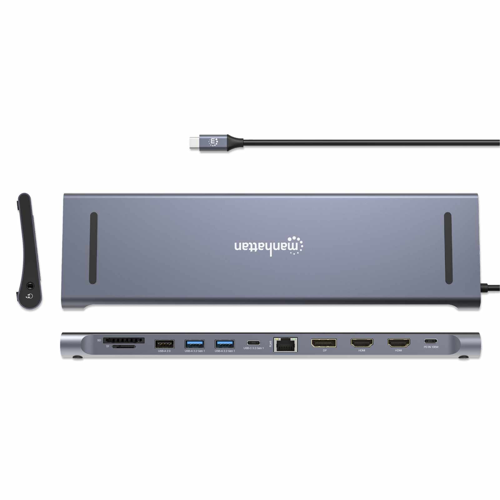 Estación de carga / Hub multipuerto USB-C PD 12 en 1 para tres pantallas 4K Image 6