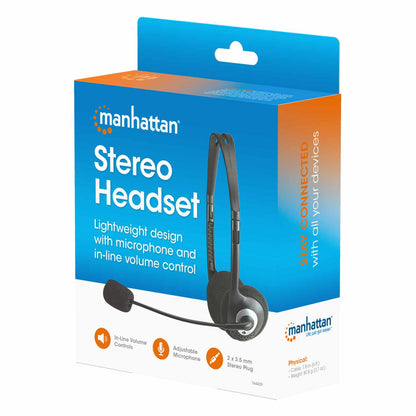 Audífonos Estéreo diadema, micrófono flexible, conector 3.5mm Packaging Image 2