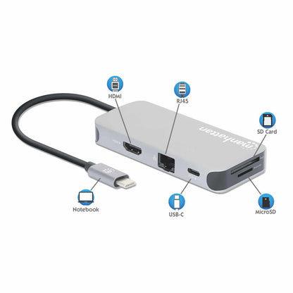 Docking Station para conexión USB-C 8 en 1 con entrega de energía Image 11