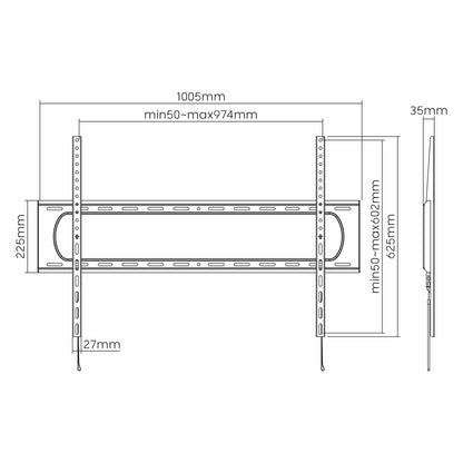 Soporte de Pared Fijo de Ultra Alta Resistencia y Bajo Perfil para Pantallas Grandes de 60" a 120" Image 13