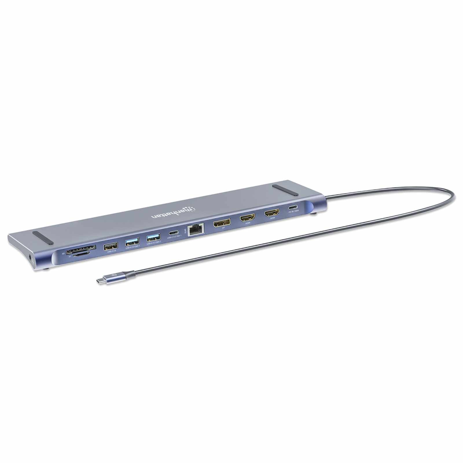 Estación de carga / Hub multipuerto USB-C PD 12 en 1 para tres pantallas 4K Image 12