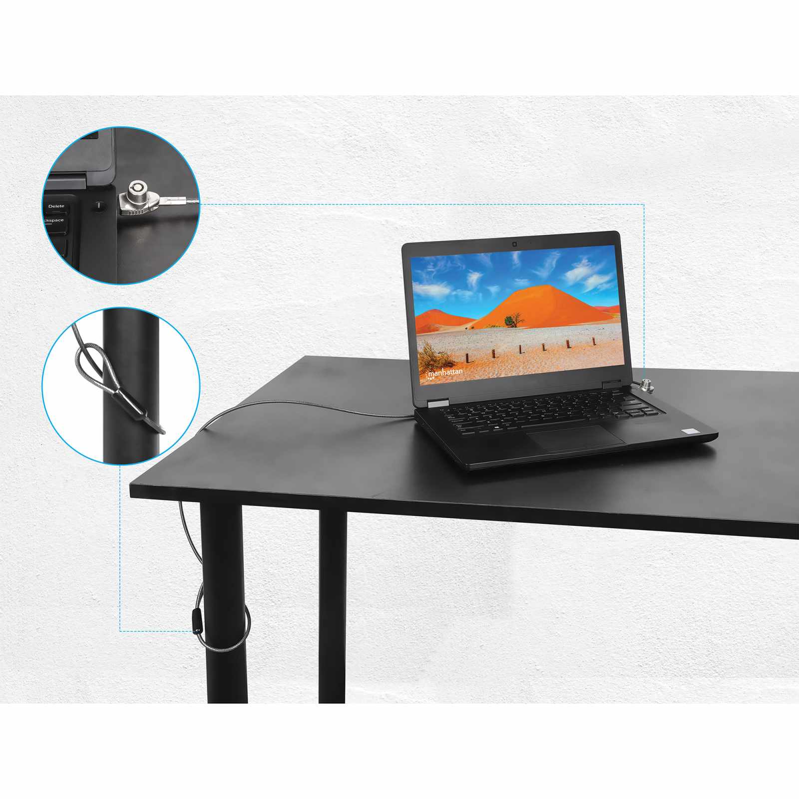 Candado de seguridad para laptop ranura Nano, con llave  Image 2