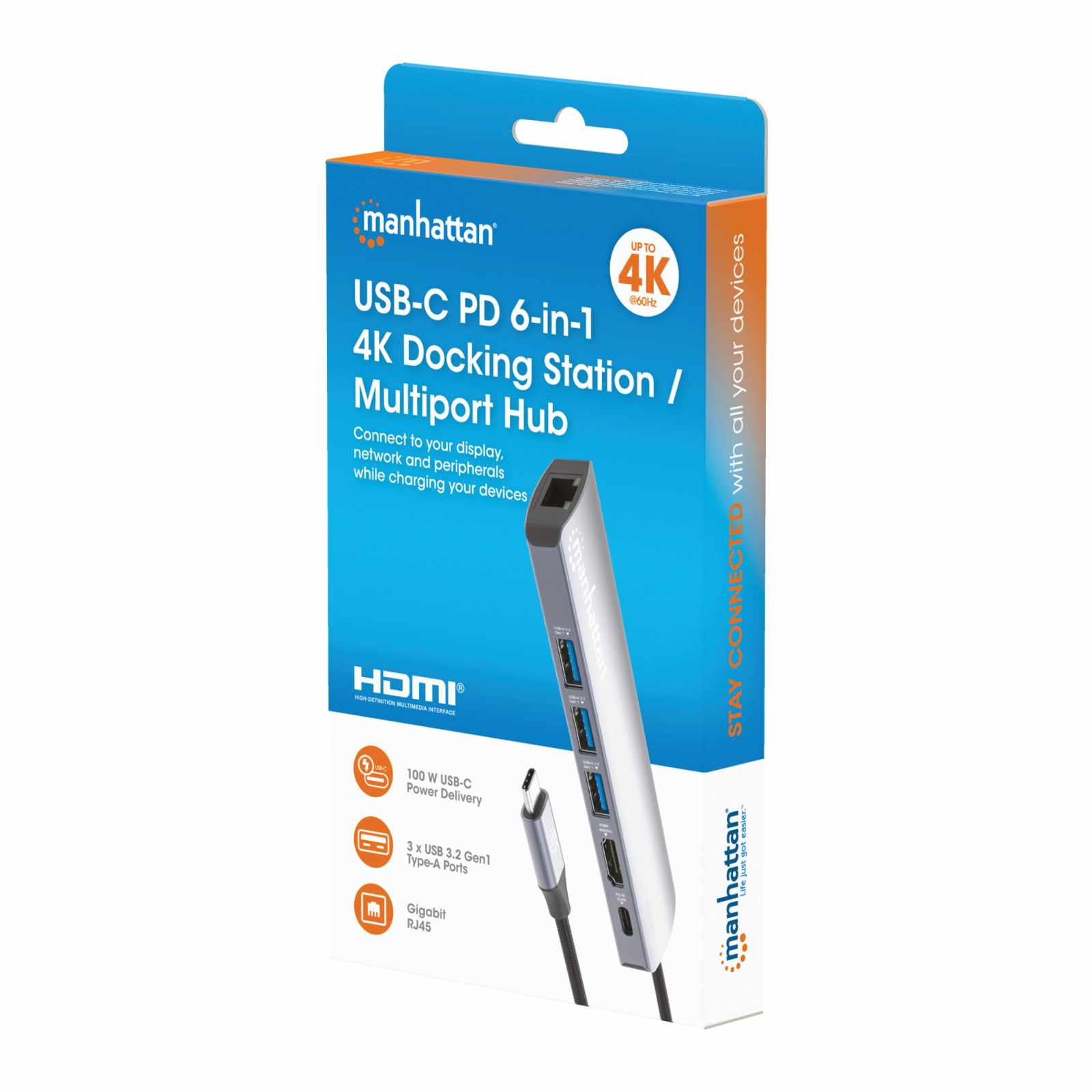 Base de conexión USB-C PD 6 en 1 4K / Hub multipuerto Packaging Image 2