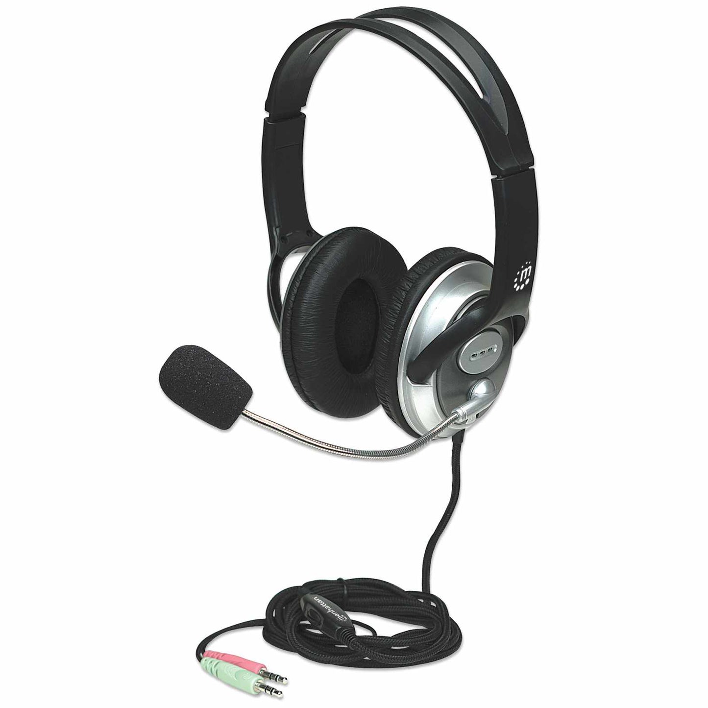 Audífonos estéreo clásicos, micrófono flexible, conector 3.5mm Image 1
