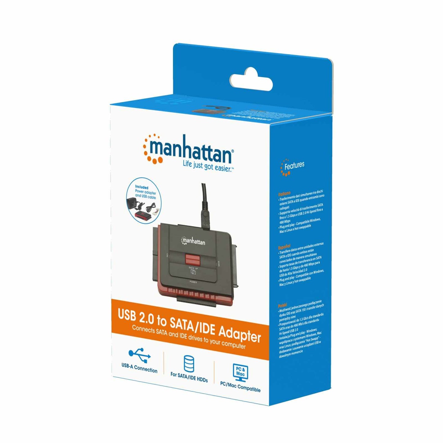 Adaptador de USB de alta velocidad a SATA/IDE Packaging Image 2