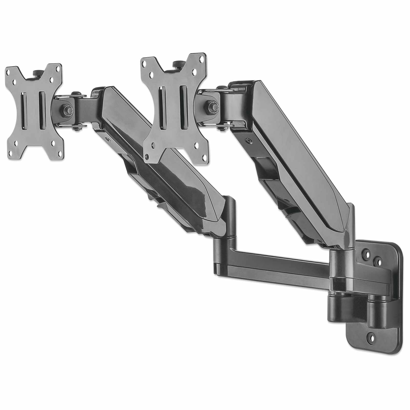 Soporte de pared universal para dos monitores con resorte de gas Image 4