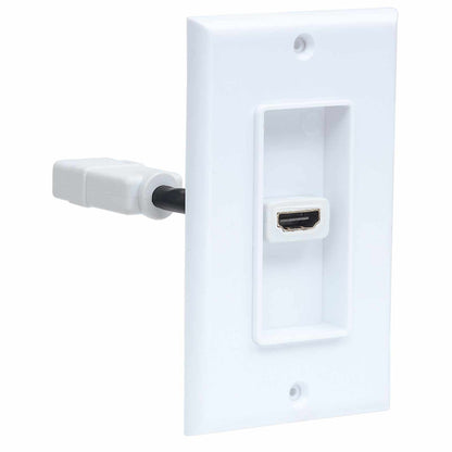 Placa de pared (faceplate) con cople HDMI de 1 puerto, blanco Image 3