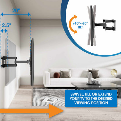 Soporte de Pared para Exteriores con Movimiento Completo para Pantallas de 37" a 86" Image 12
