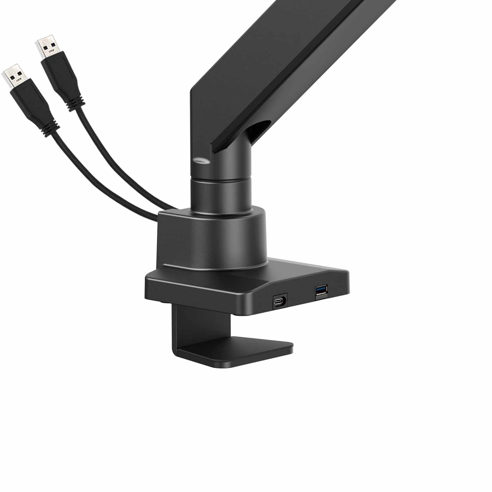 Soporte de aluminio con pistón de gas y puertos USB para un monitor de 17" a 57" Image 11