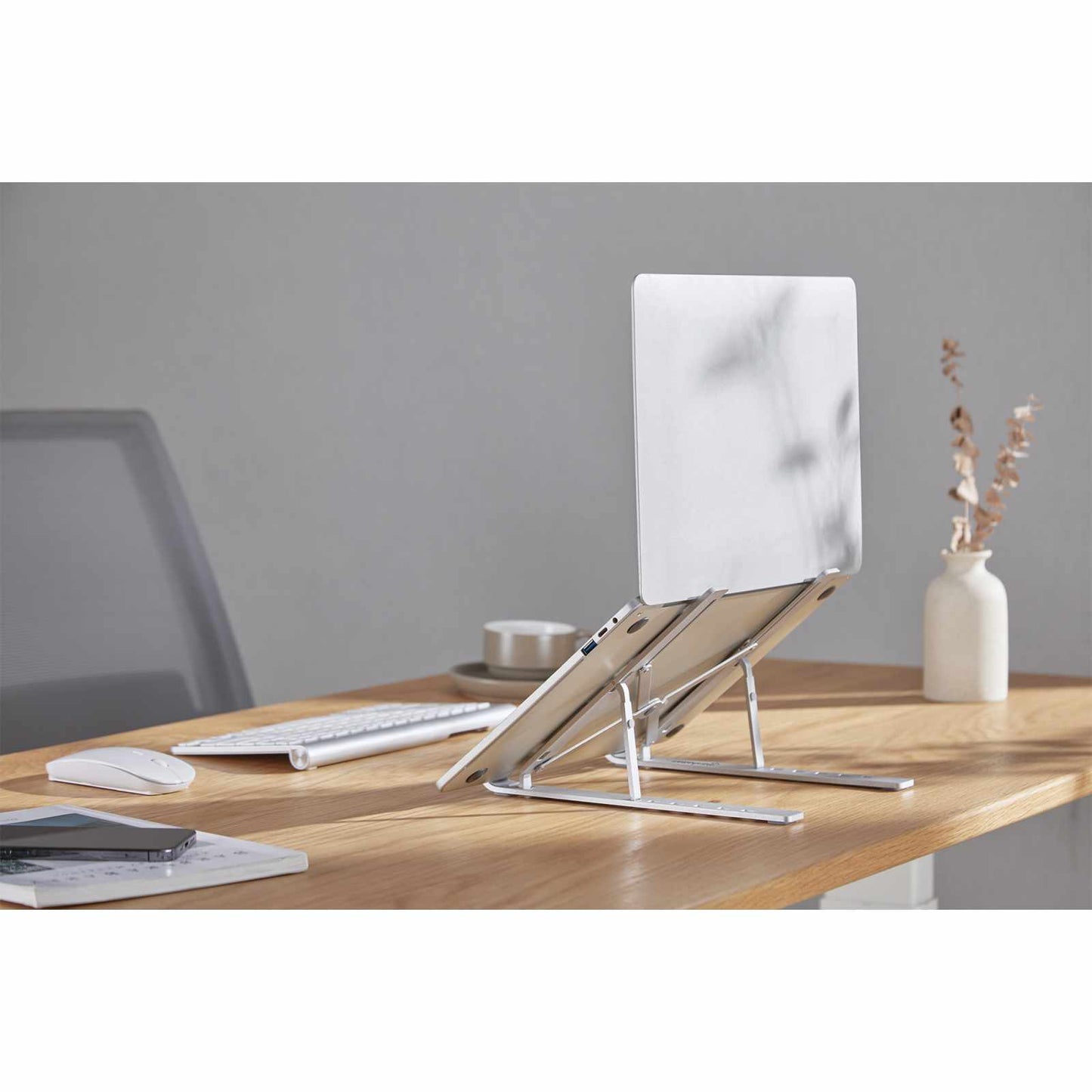 Soporte de aluminio para laptop o tablet con elevación ajustable, Premium Image 3