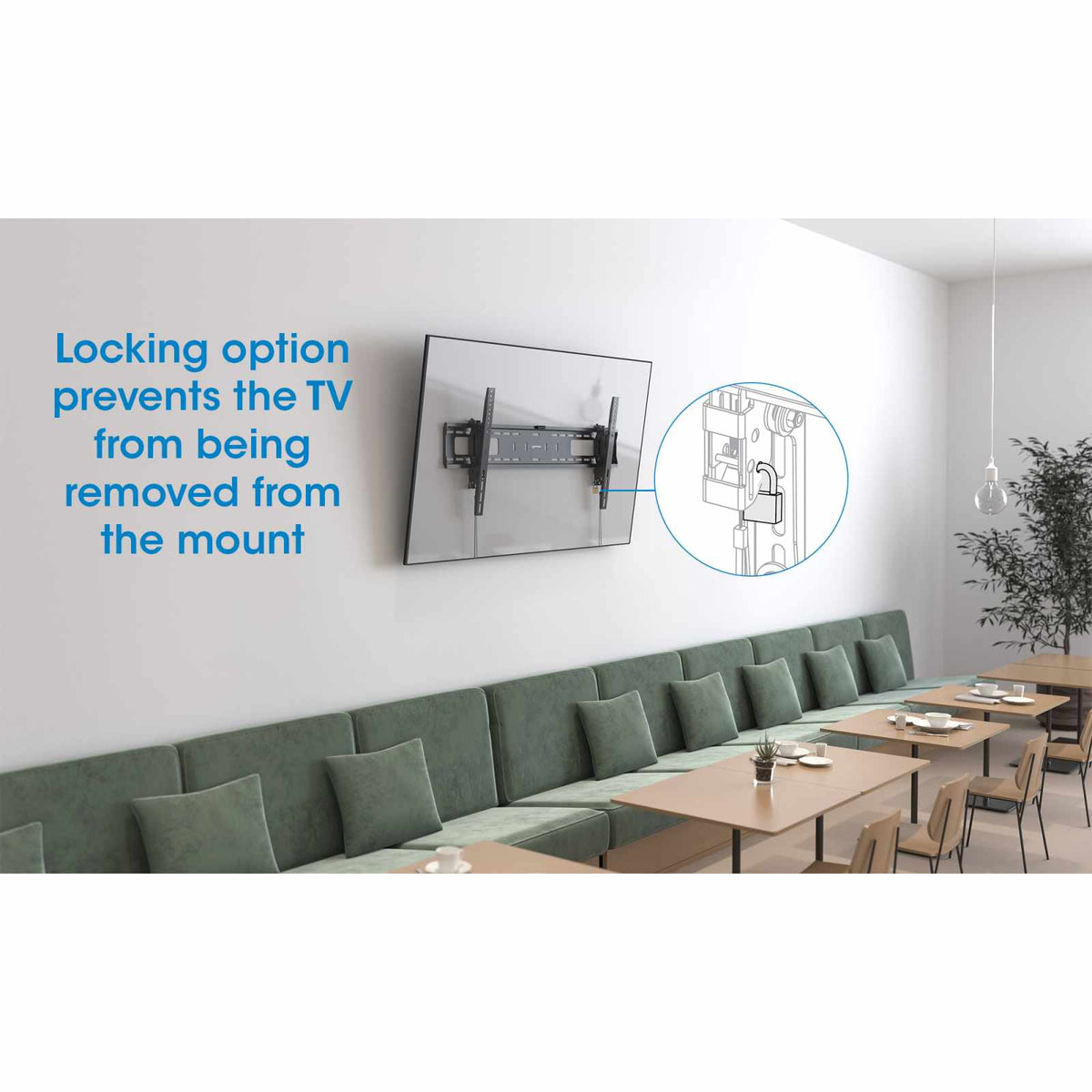 Soporte de pared Inclinable Anti-Robo para Pantallas con Extensión Image 15