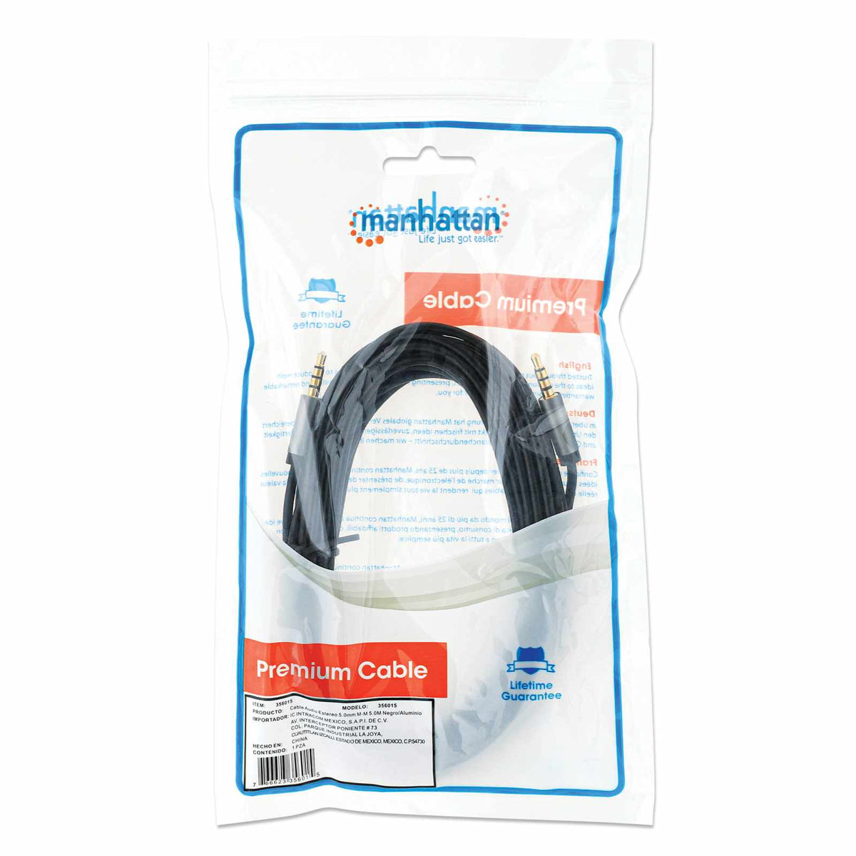 Cable Auxiliar de Audio Estéreo Packaging Image 2