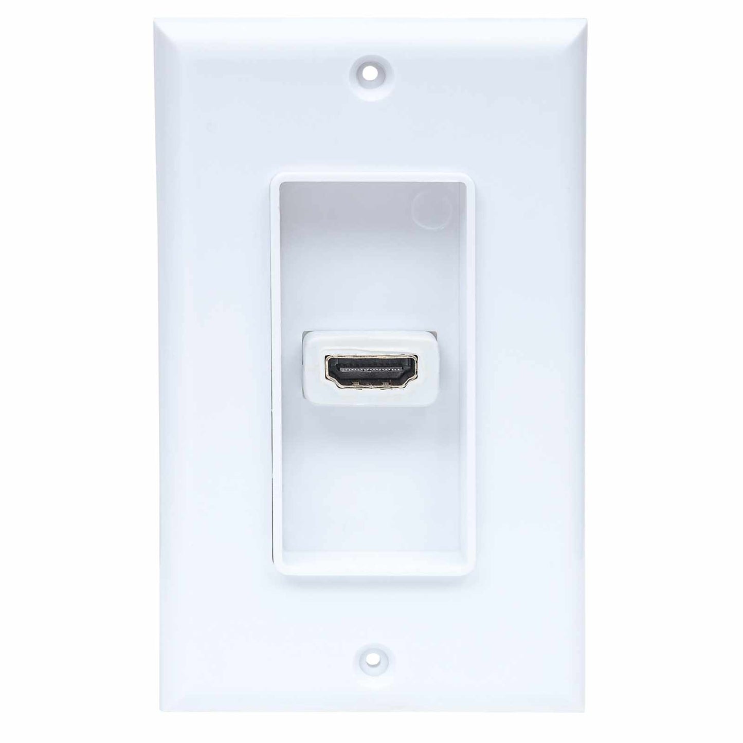 Placa de pared (faceplate) con cople HDMI de 1 puerto, blanco Image 4