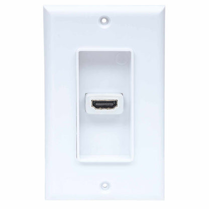 Placa de pared (faceplate) con cople HDMI de 1 puerto, blanco Image 4