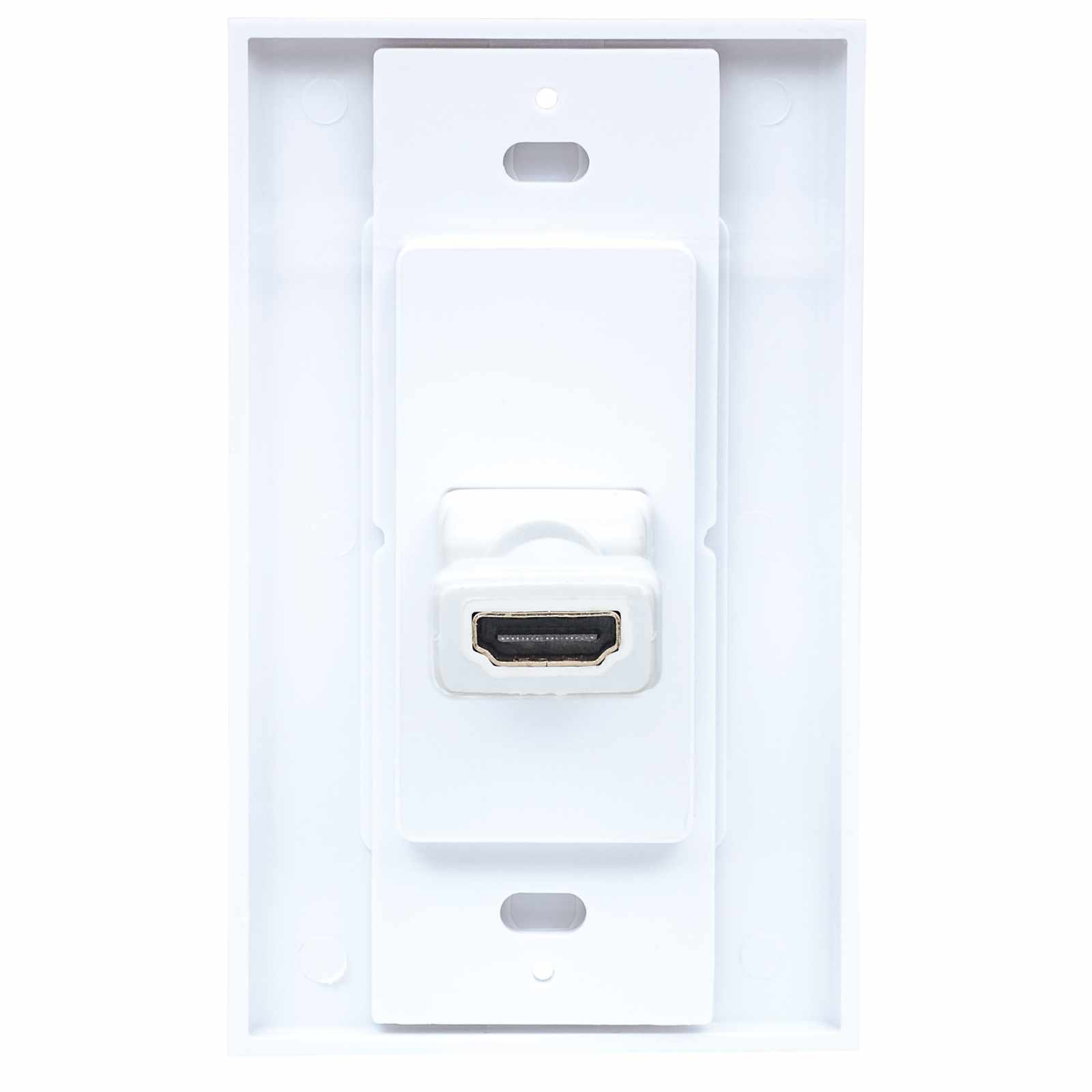 Placa de pared (faceplate) con cople HDMI de 1 puerto, blanco Image 7