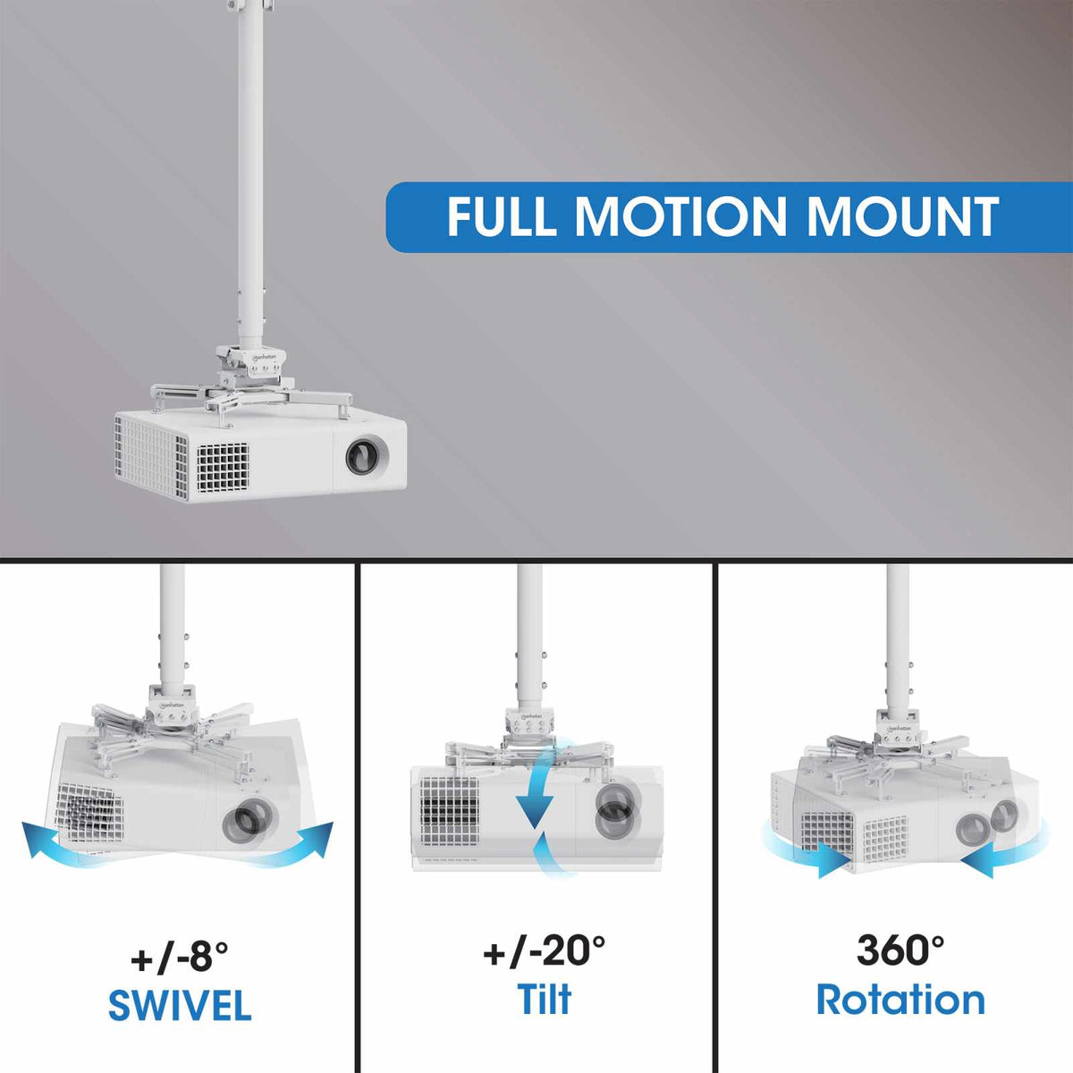 Soporte para proyector con montaje en techo y ajuste de altura Image 7