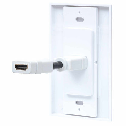 Placa de pared (faceplate) con cople HDMI de 1 puerto, blanco Image 5