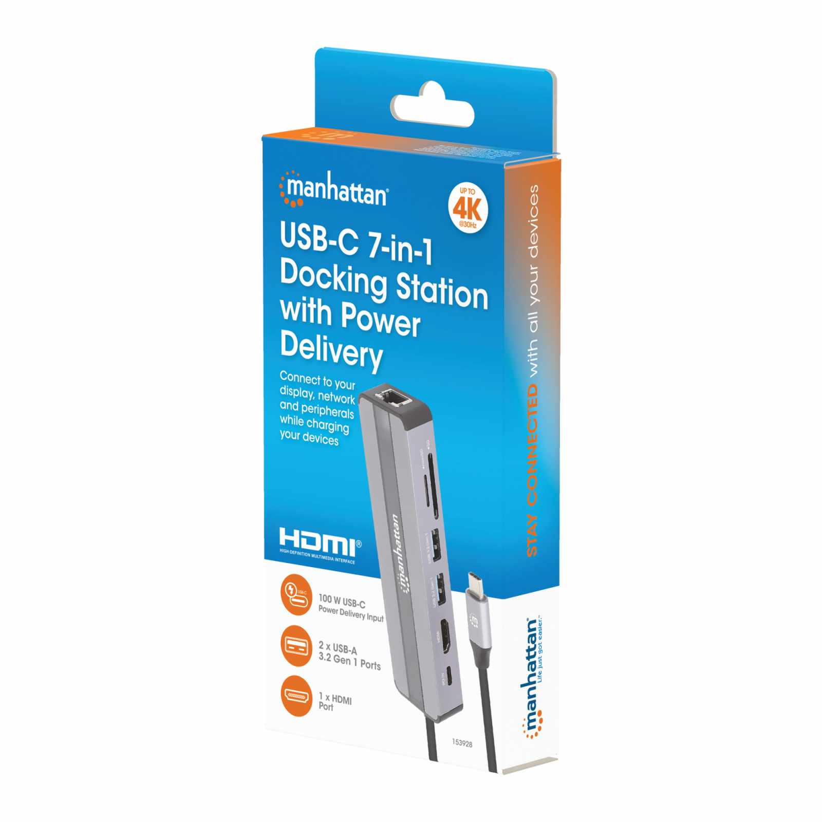 Estación Docking para conexión USB-C 7 en 1 con carga de energía Packaging Image 2