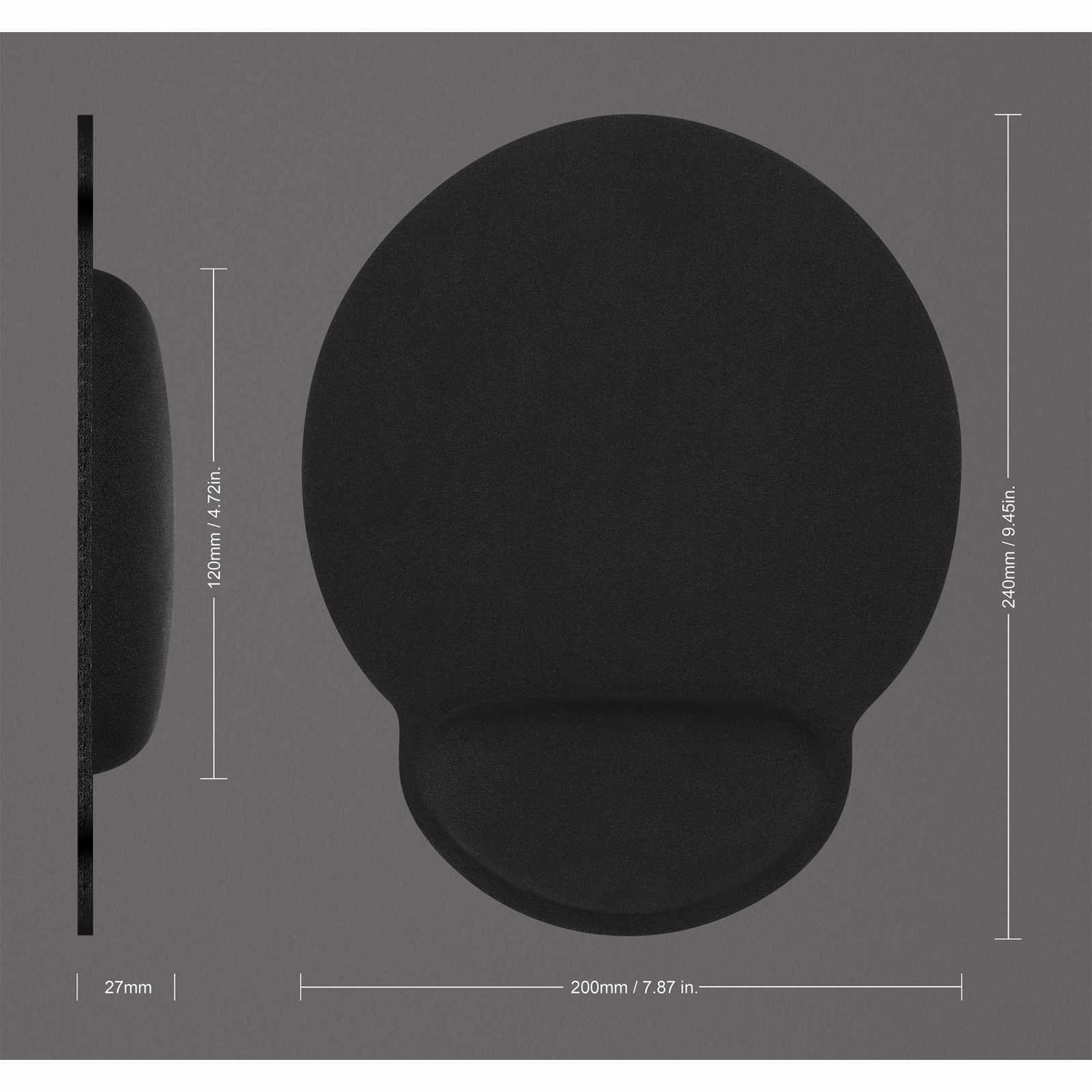 Mouse Pad con Descansa Muñecas Negro Image 4