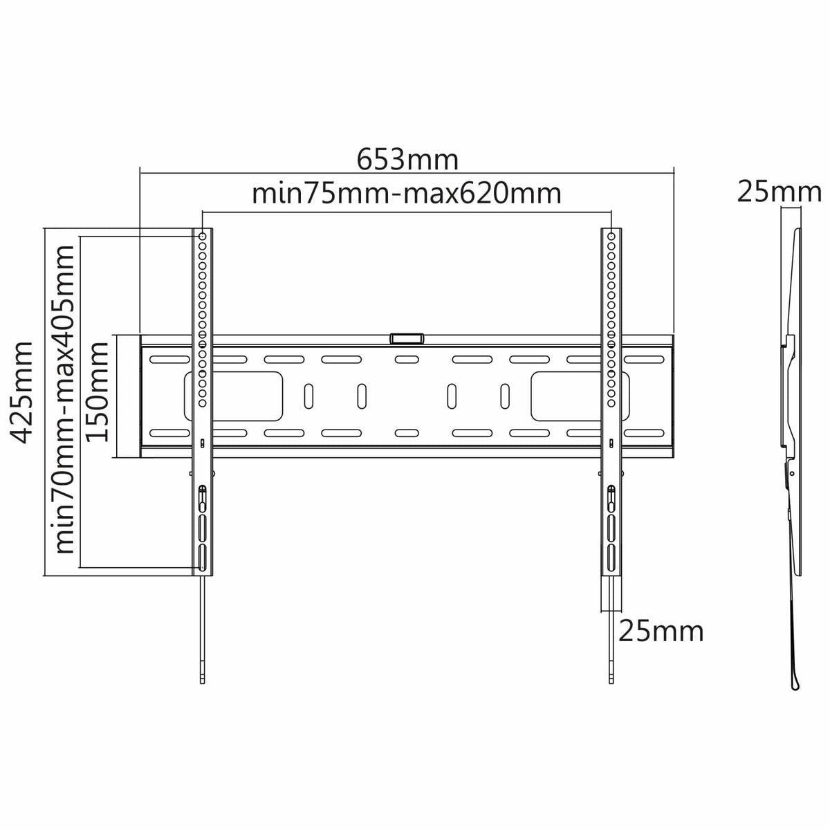 Soporte de Pared de Bajo Perfil y Alta Resistencia para Pantallas de 37" a 70" Image 7