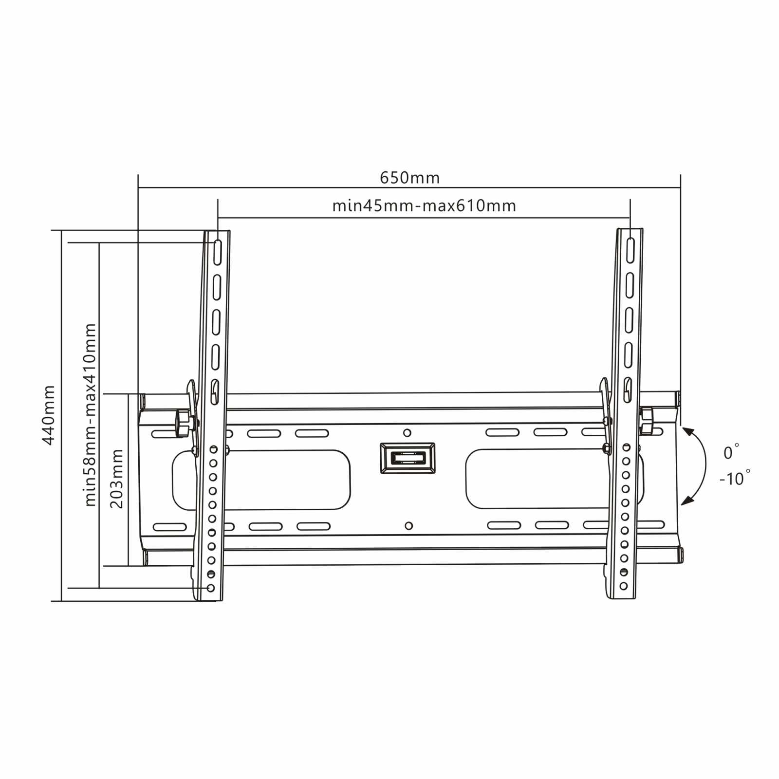 Soporte de Pared de Alta Resistencia con Inclinación para Pantallas de 37" a 70" Image 7