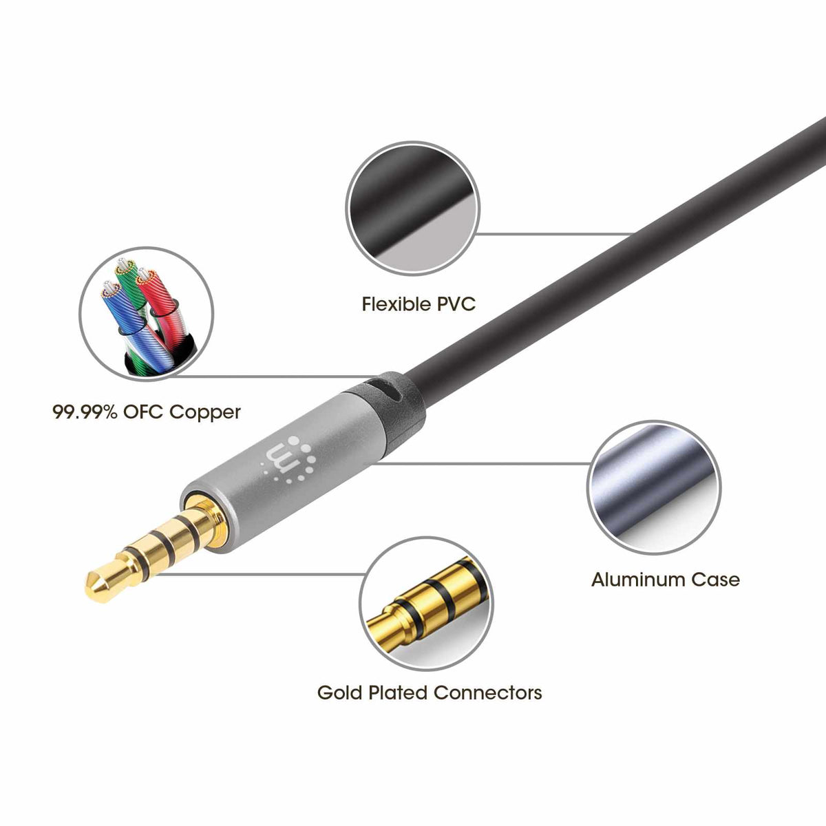 Cable Auxiliar de Audio Estéreo Image 6