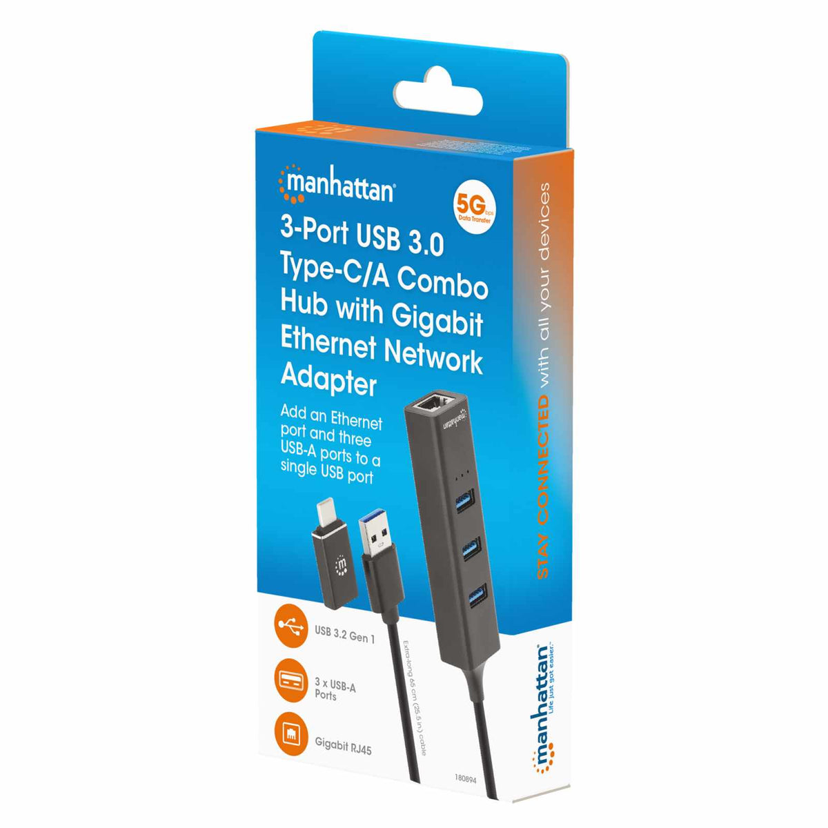 Adaptador de Red GB USB A/C con Hub V3.2 Packaging Image 2